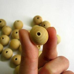Wooden Beads 18 Mm Round For Crochet Jewelry Craft..