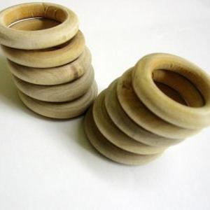 Wood Pendants Round Rings Unfinished, Natural 3,4..