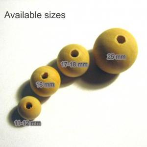 Wooden Beads 11-12 Mm 50 Pc Round For Crochet..